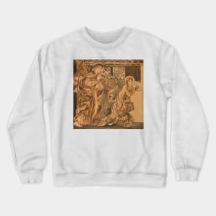 The Annunciation by Edward Burne-Jones Crewneck Sweatshirt